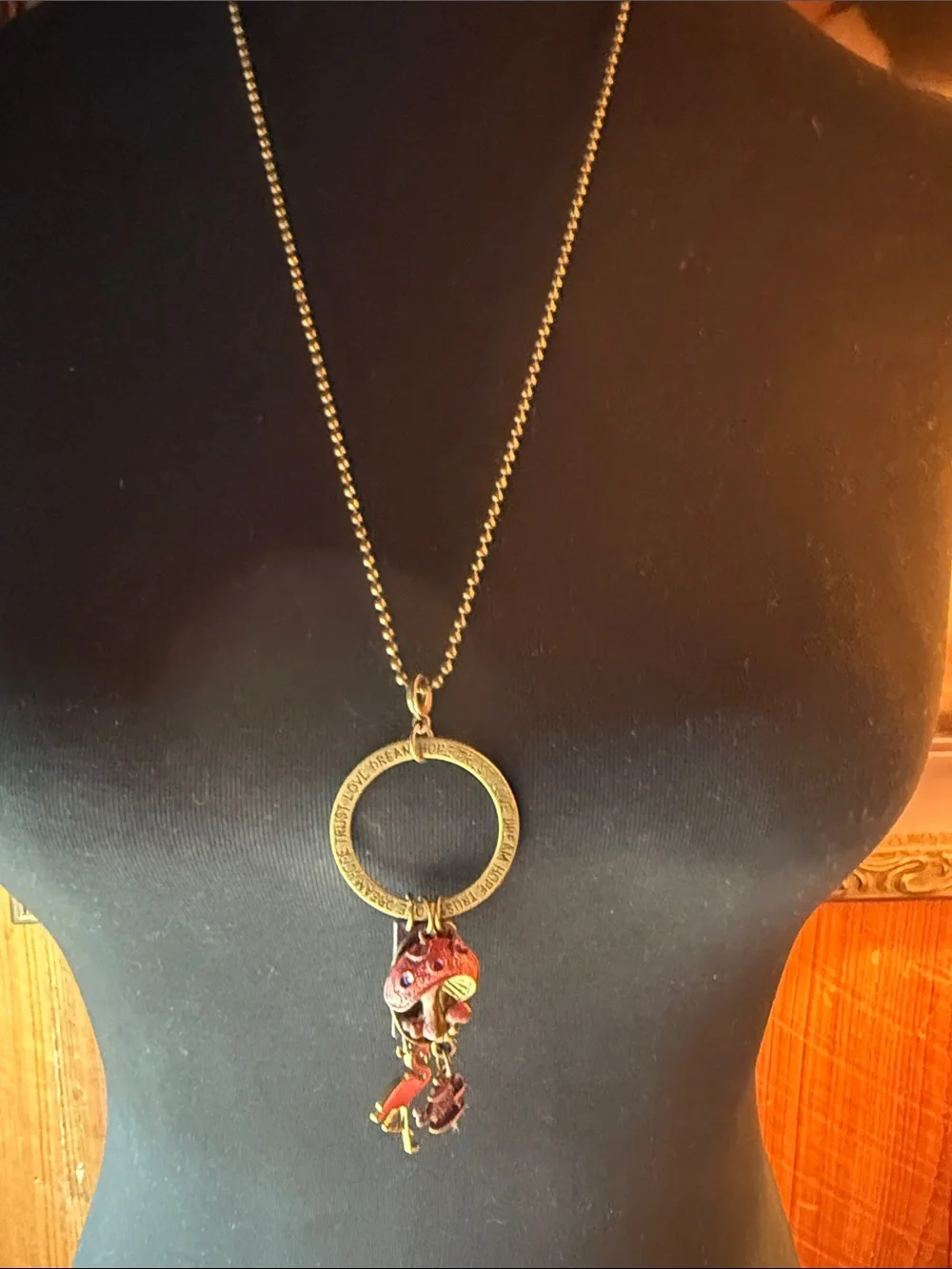 Alice themed charming 26” necklace